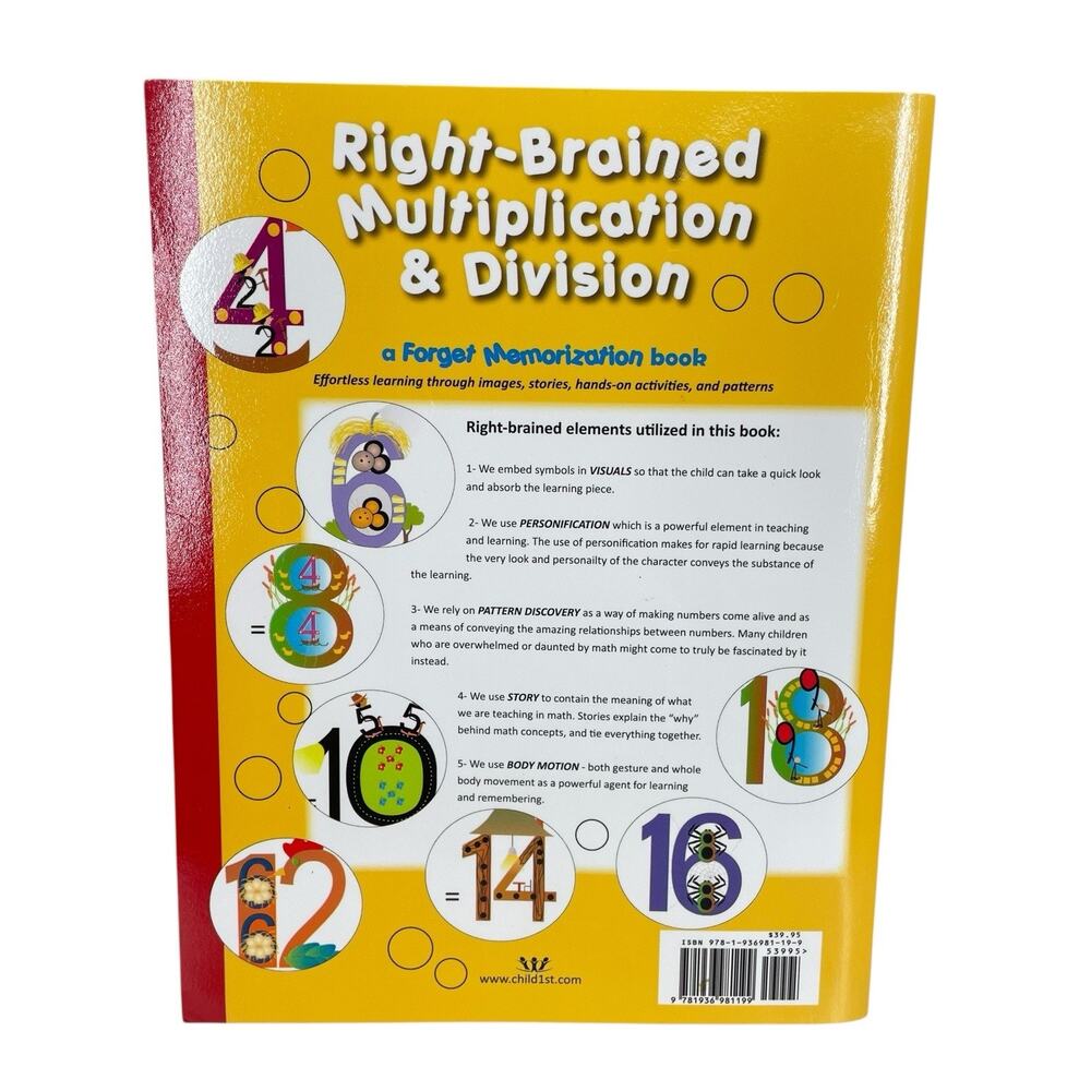 Right-Brained Math Multiplication & Division Struggling Learners Visual Learning - Picture 3 of 4